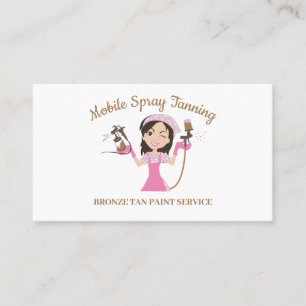 Cartão De Visita Spray de Bronzeamento Pintura Corporal Mulher Cart