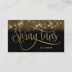 Cartão De Visita Spray Tan Mobile Spray Tan Dourada Glittering Girl