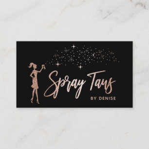 Cartão De Visita Spray Tan Mobile Spray Tan Dourada Glittering Girl