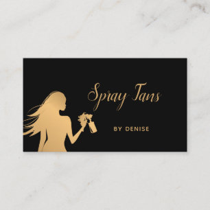 Cartão De Visita Spray Tan Mobile Spray Tan Dourada Glittering Girl