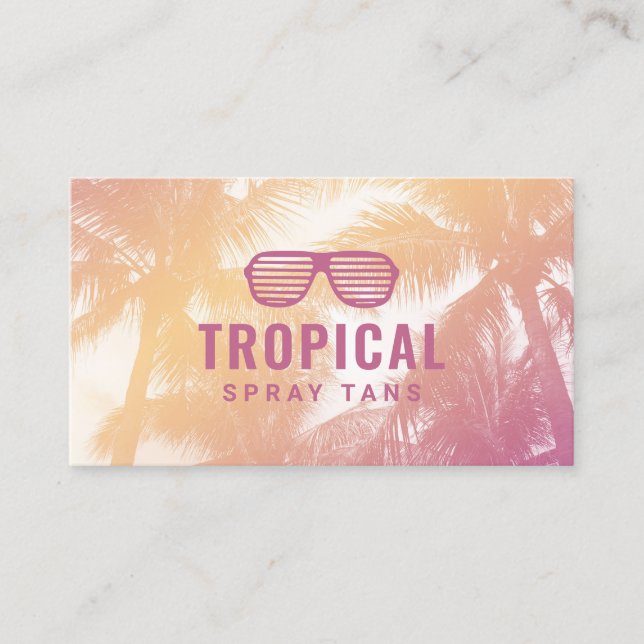 Cartão De Visita Spray Tan Tropical Palm Beach Skincare Therapia Sp (Frente)