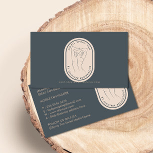 Cartão De Visita Spray Tan Woman Body Skin Marinho Beige