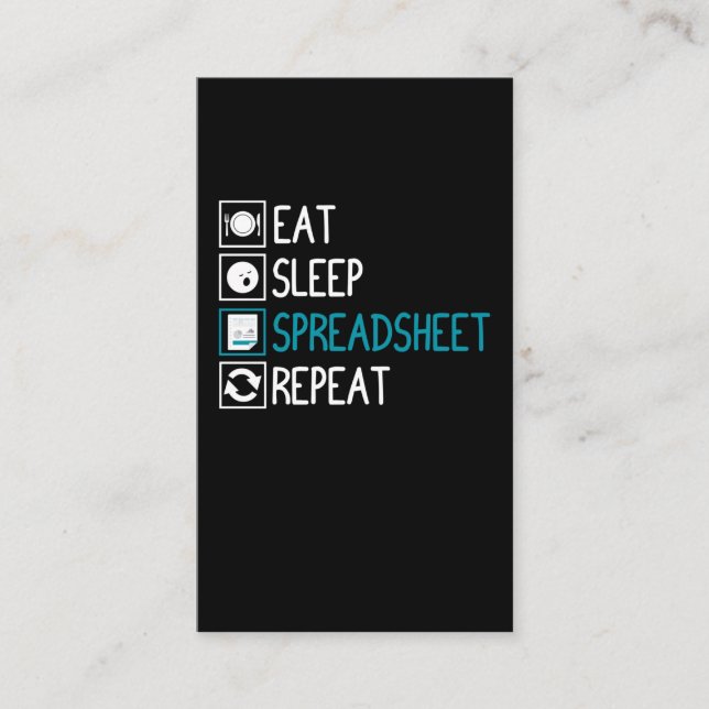 Cartão De Visita Spreadsheet Accountant Tax Auditor Bookkeeping (Frente)