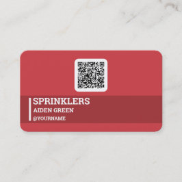 Cartão De Visita Sprinklers Irrigação Personalizada QR