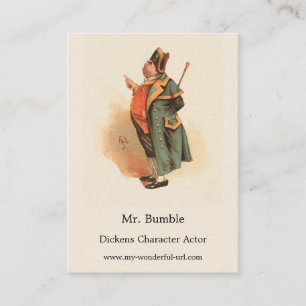 Cartão De Visita Sr. Bumble por Kyd, Oliver Twist de Charles Dicken