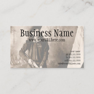 Cartão De Visita Srta. Annie Oakley com arma, foto de Vintage