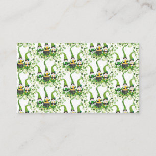Cartão De Visita St Patricks Day Green Clovers Old Leprechaun