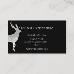 Cartão De Visita Stag Deer Animal Business