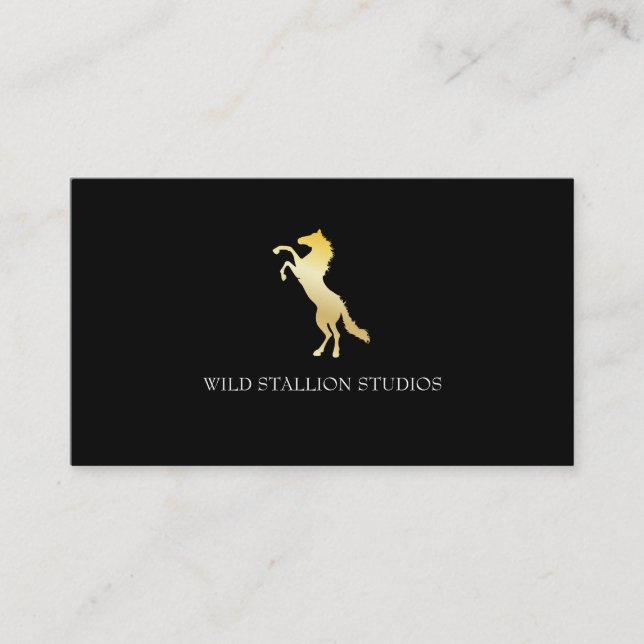 Cartão De Visita Stallion (ouro) (Frente)
