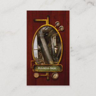 Cartão De Visita Steampunk - rodas do progresso