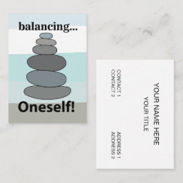 Cartão De Visita Stone Balancing Yoga Reiki Massage Therapist