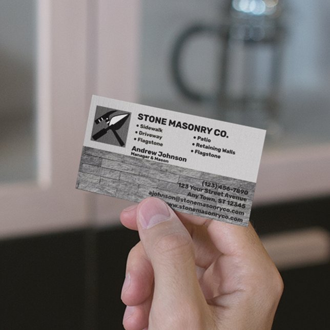 Cartão De Visita Stone Masonry Company (Criador carregado)