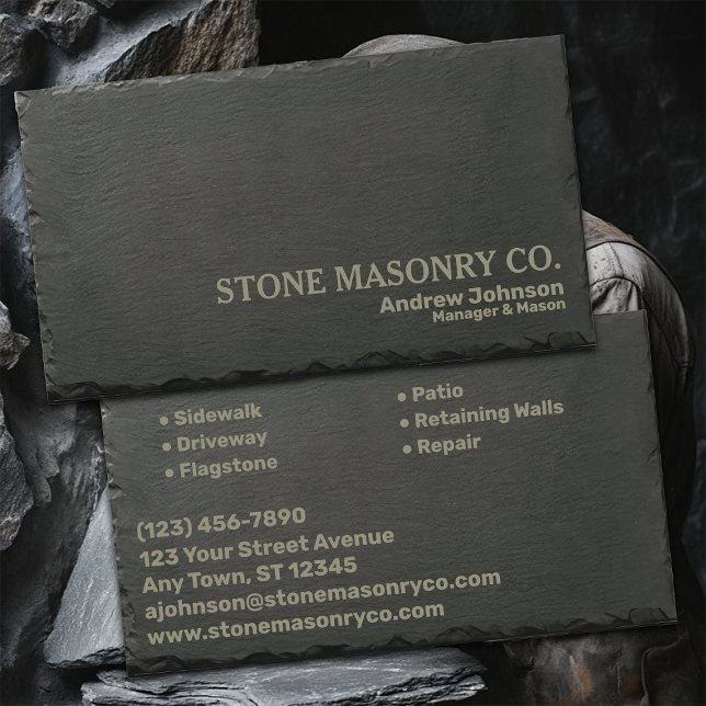 Cartão De Visita Stone Masonry Company (Criador carregado)