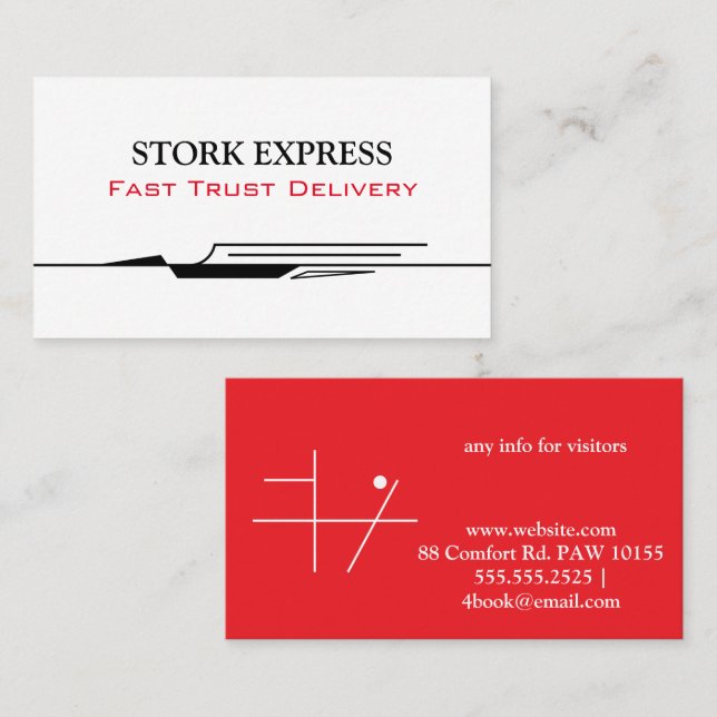 Cartão de Visita Stork Speed Liner (Frente/Verso)