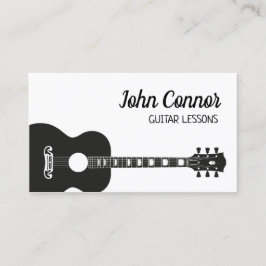 Cartão De Visita String Guitar Private Lessons Professor de Música