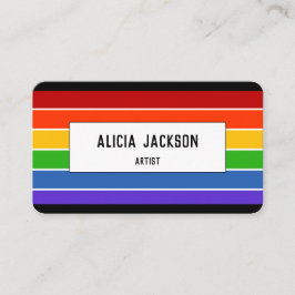 Cartão De Visita Stripe Arco-íris | Personalizar