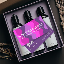 Cartão De Visita Stripes coloridas Código QR Mídia social OBRIGADA