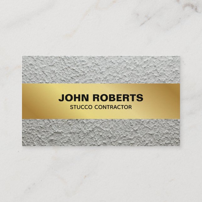 Cartão De Visita Stucco Business Card Construction Wall QR Code (Verso)