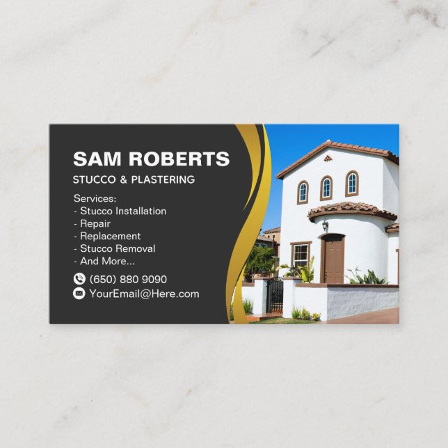 Cartão De Visita Stucco Business Card Plastering (Frente)