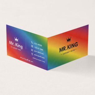 Cartão de visita Style Rainbow King