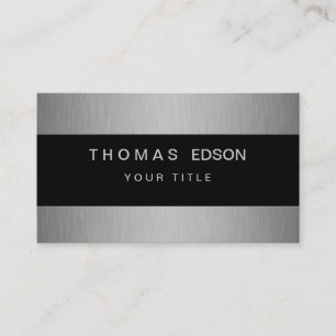 Cartão De Visita Style silver and black