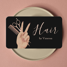Cartão De Visita Stylish Hair Stylist Hairdresser Chic Hair Salon