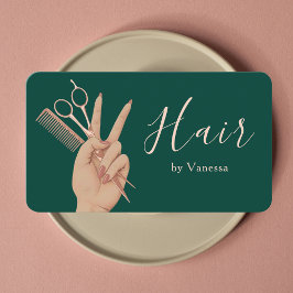 Cartão De Visita Stylish Hair Stylist Hairdresser Modern Hair Salon