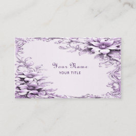 Cartão De Visita Stylish Purple Flowers Business Card