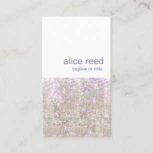 Cartão De Visita Stylist de beleza para sequências de prata roxa su