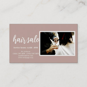 Cartão De Visita Stylist de cabelo branco e elegante