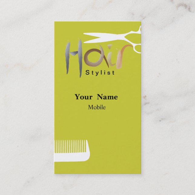 Cartão De Visita Stylist para o cabelo (Frente)