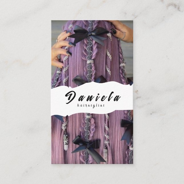 Cartão De Visita Stylist para o cabelo (Frente)