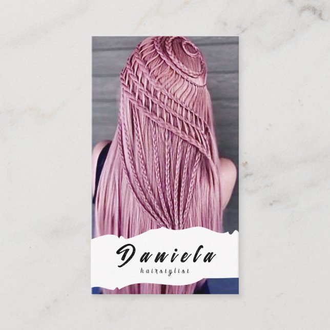 Cartão De Visita Stylist para o cabelo (Frente)