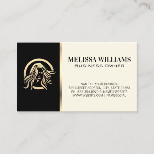 Cartão De Visita Stylist para o cabelo feminino Beleza