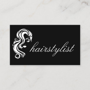 Cartão De Visita Stylist para o cabelo Logotipo de beleza feminin