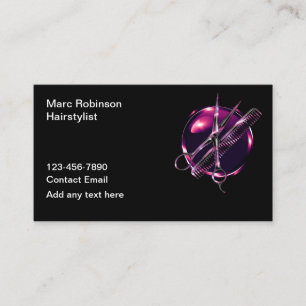 Cartão de visita Stylist para o cabelo mais frio