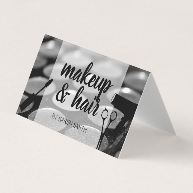 Cartão De Visita Stylist para o cabelo | Makeup Artist (Frente)