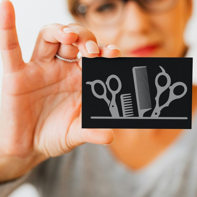 Cartão De Visita Stylist para o cabelo personalizado (Custom Hair Stylist Business Card)