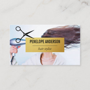 Cartão De Visita Stylist para o cabelo   Salão de Cabelo