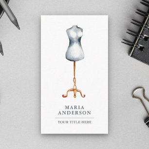 Cartão De Visita Stylist para o vestido de manequim retrô