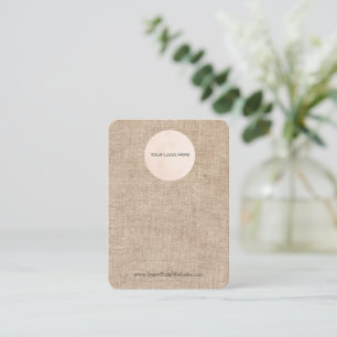 Cartão De Visita Sua exibição de entrelaçamento do logotipo Rustic