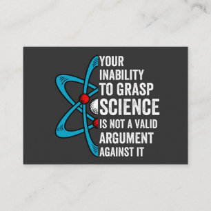 Cartão De Visita Sua Incapacidade De Capturar Ciência Não É Um Arco