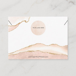 Cartão De Visita Sua placa de colar de logotipo embutida e Dourada 