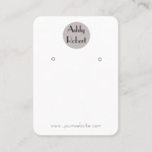 Sua placa de exibição de brinco de logotipo