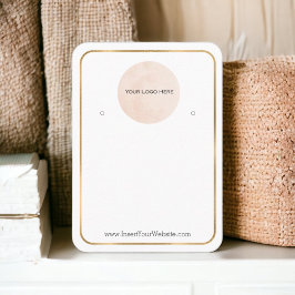 Cartão De Visita Sua tela de exibição de logotipo fino Dourado gran