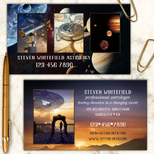 Cartão De Visita Suas Fotos Astrólogo SciFi Celestial 