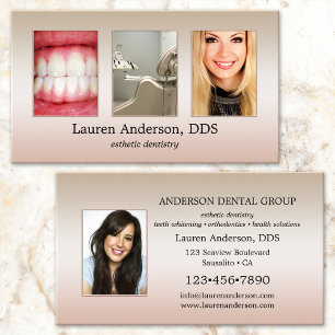 Cartão De Visita Suas Fotos Dentista Elegante Profissional