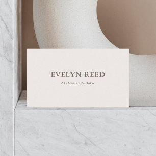 Cartão De Visita Suave bege de Código QR Minimalista Elegante