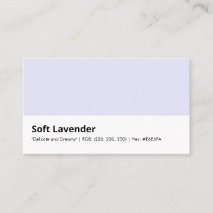 Cartão De Visita Suave Consultoria de Cores Sonhadoras Lavanda