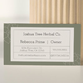 Cartão de visita Suculente | Estilo Apothário